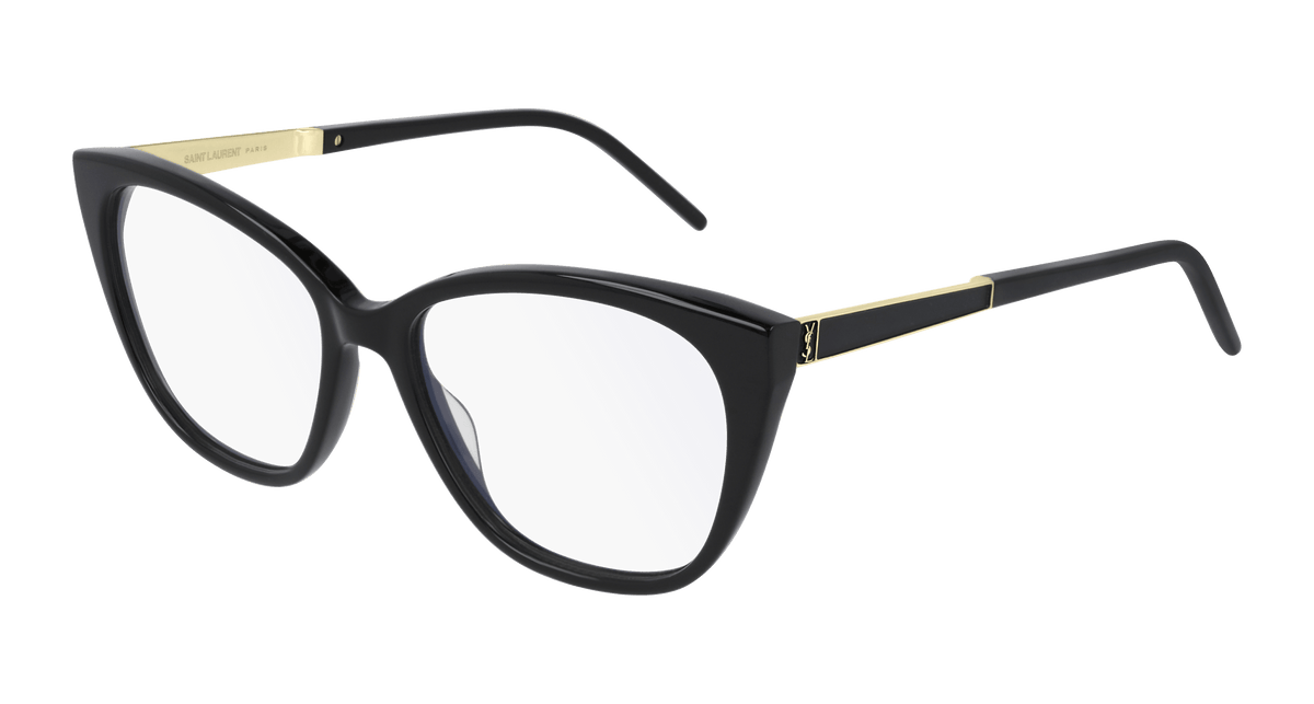 Saint Laurent SL M72 Eyeglasses - Black / Transparent (002)
