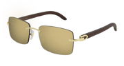Cartier CT0012RS Sunglasses - Gold / Grey (001)