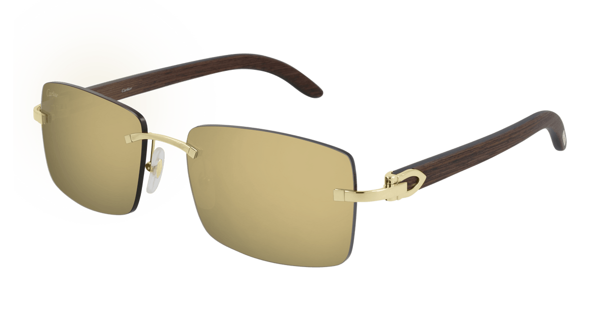 Cartier CT0012RS Sunglasses - Gold / Grey (001)