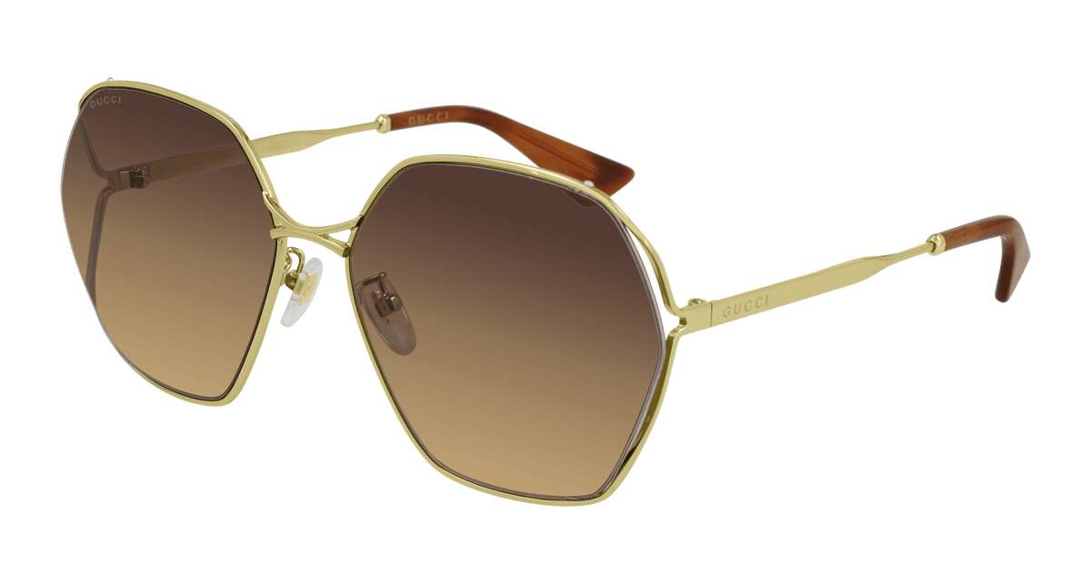 Gucci GG0818SA Sunglasses - Gold / Brown (002)