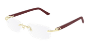 Cartier CT0048O Eyeglasses - Gold / Transparent (006)