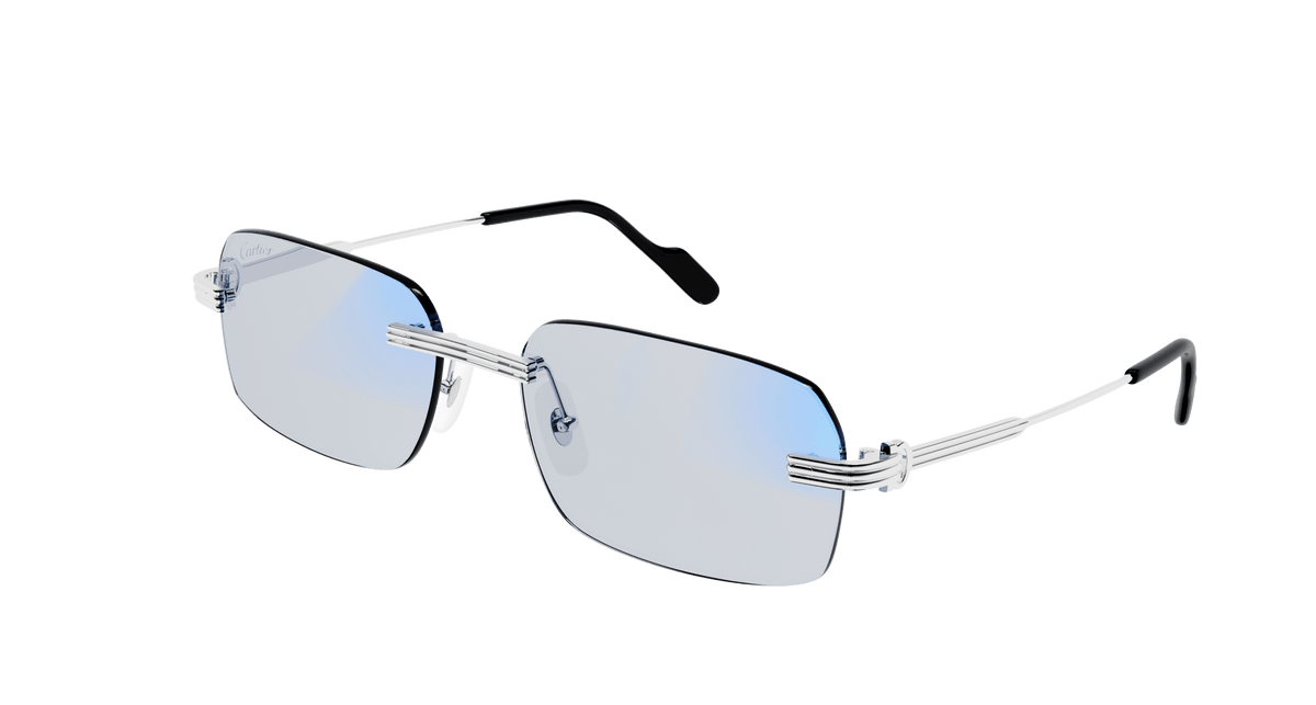 Cartier CT0271S Sunglasses - Silver / Light Blue (005)
