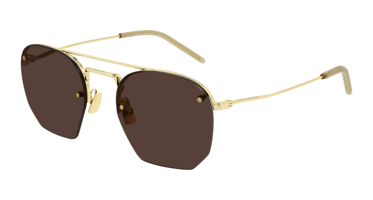 Saint Laurent SL 422 Sunglasses - Gold / Brown (001)