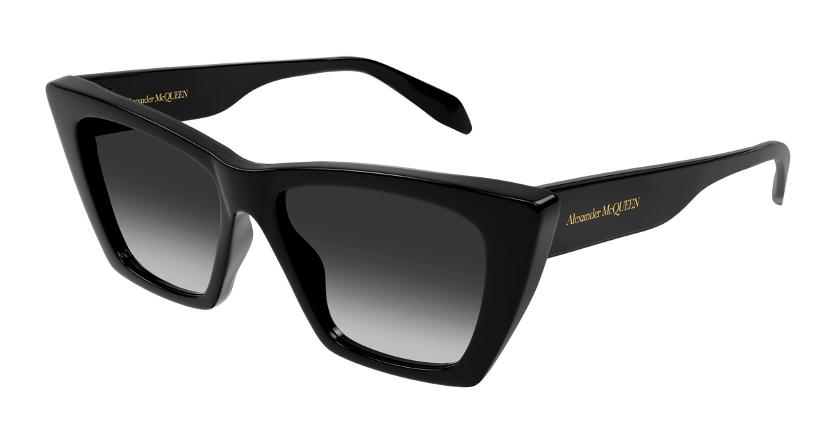 Alexander McQueen AM0299S Sunglasses - Black / Grey (001)