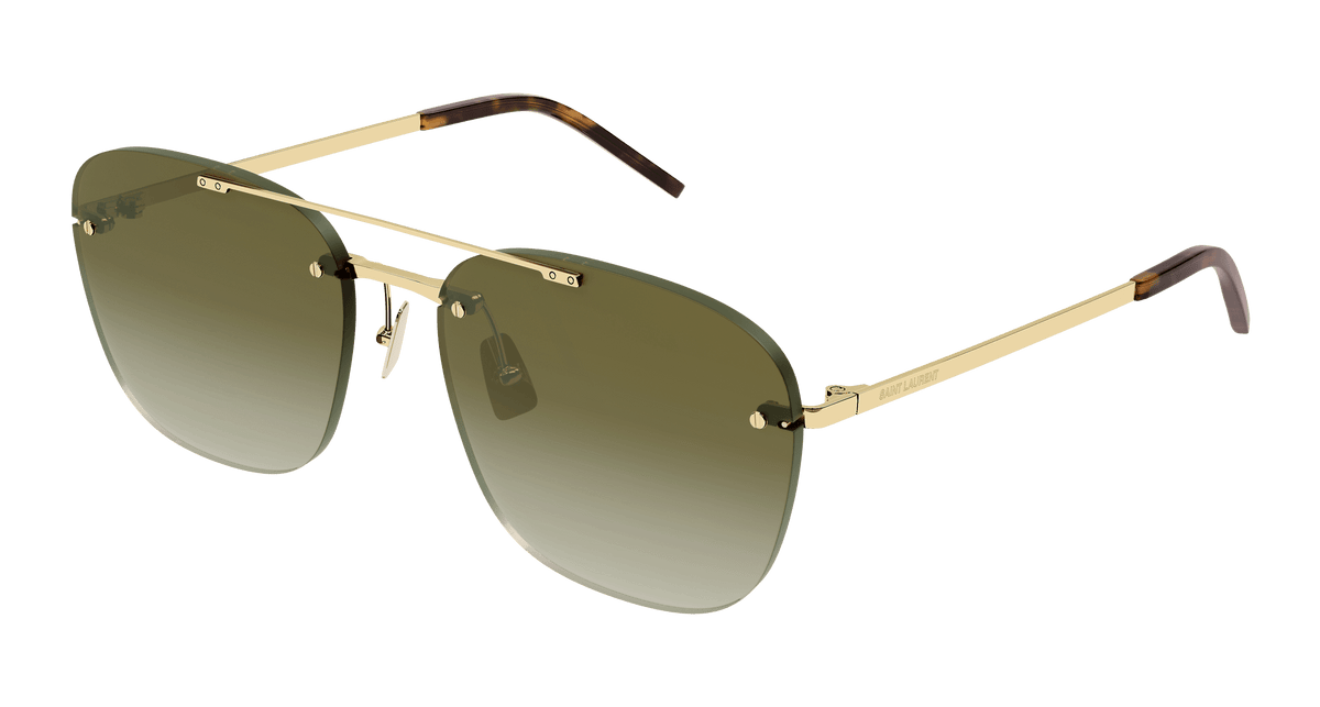 Saint Laurent SL 309 RIMLESS Sunglasses - Gold / Brown (003)