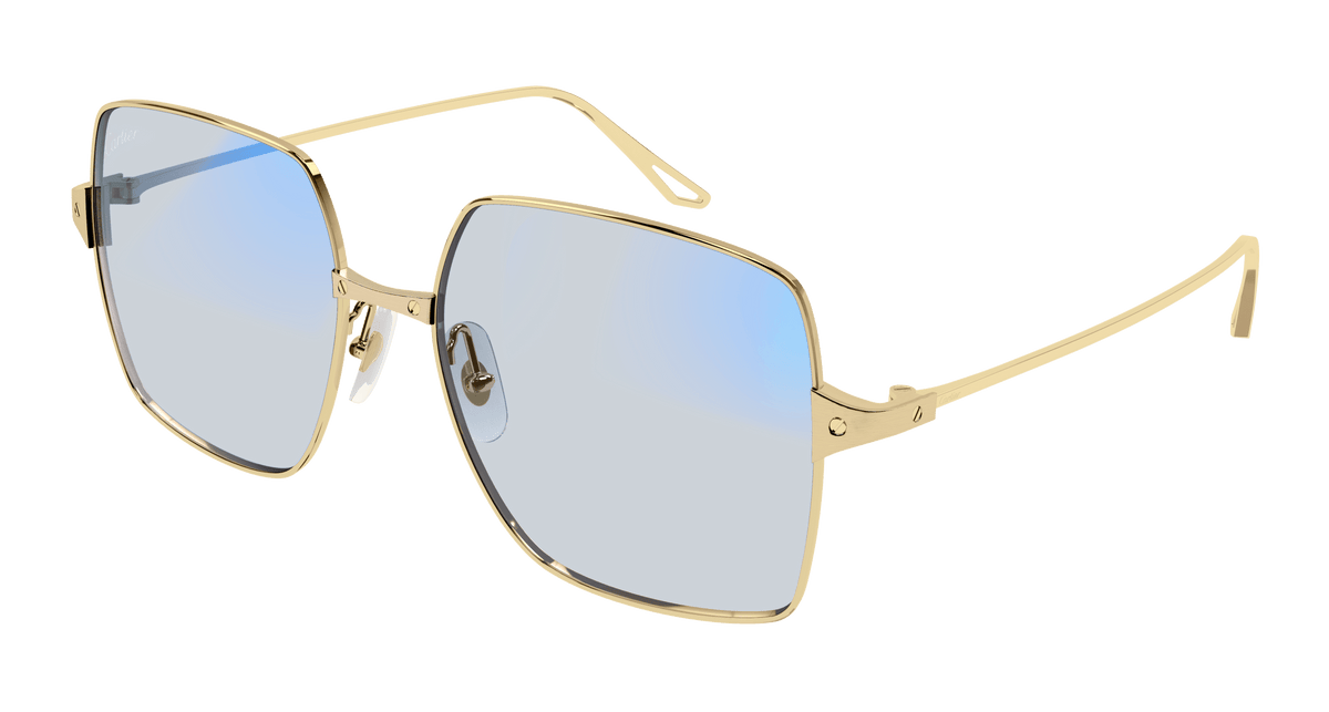 Cartier CT0297S Sunglasses - Gold / Light Blue (005)