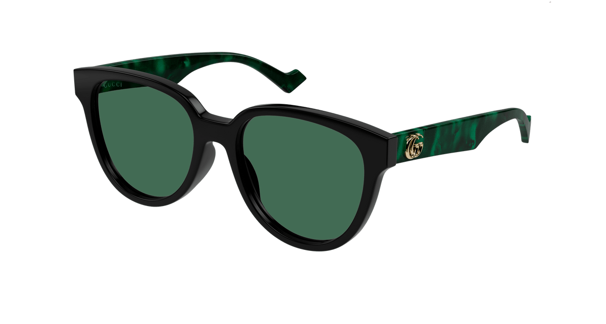 Gucci GG0960SA Sunglasses - Black / Green (001)