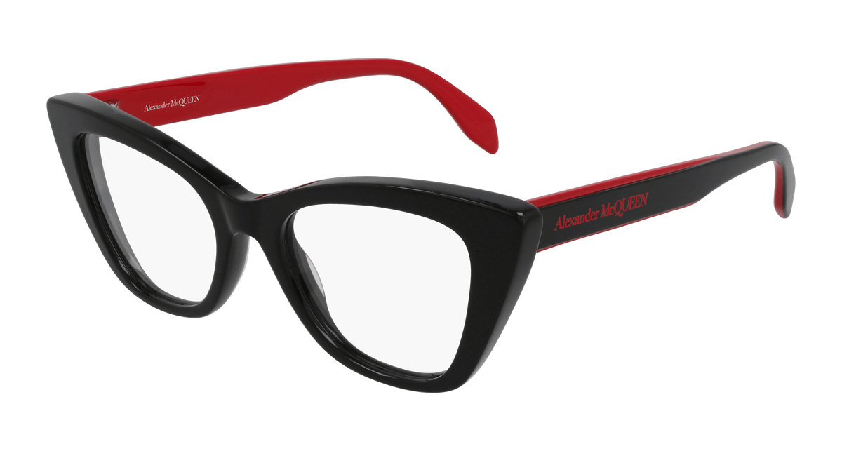 Alexander McQueen AM0305O Eyeglasses - Black / Transparent (003)