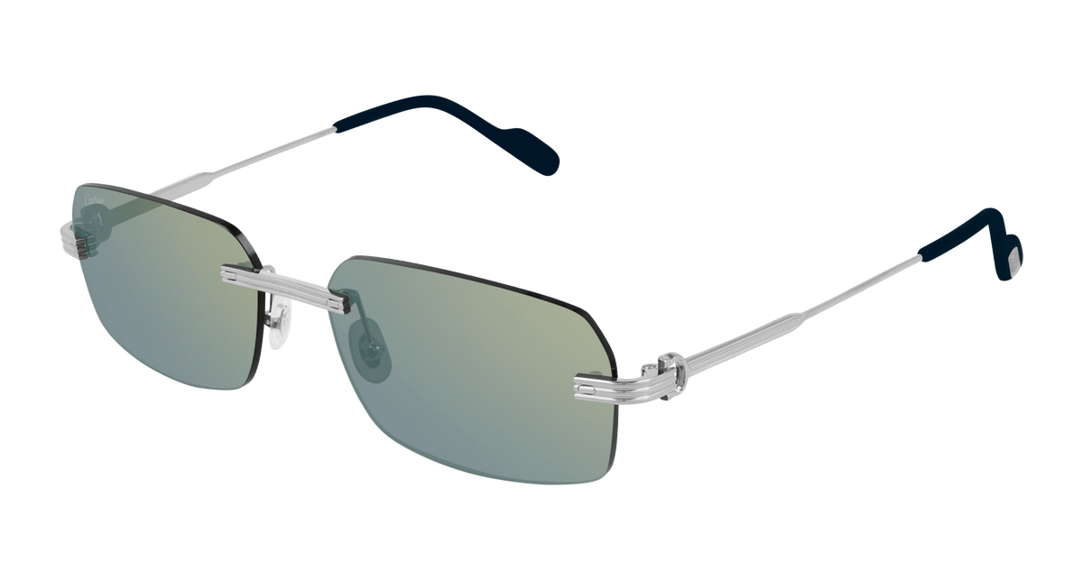 Cartier CT0271S Sunglasses - Silver / Blue (003)