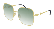 Gucci GG0879S Sunglasses - Gold / Green (003)
