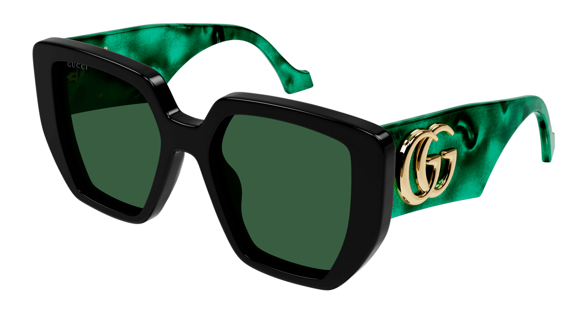 Gucci GG0956S Sunglasses - Black / Green (001)
