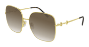 Gucci GG0879S Sunglasses - Gold / Brown (002)