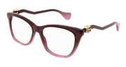 Gucci GG1012O Eyeglasses - Burgundy / Transparent (003)