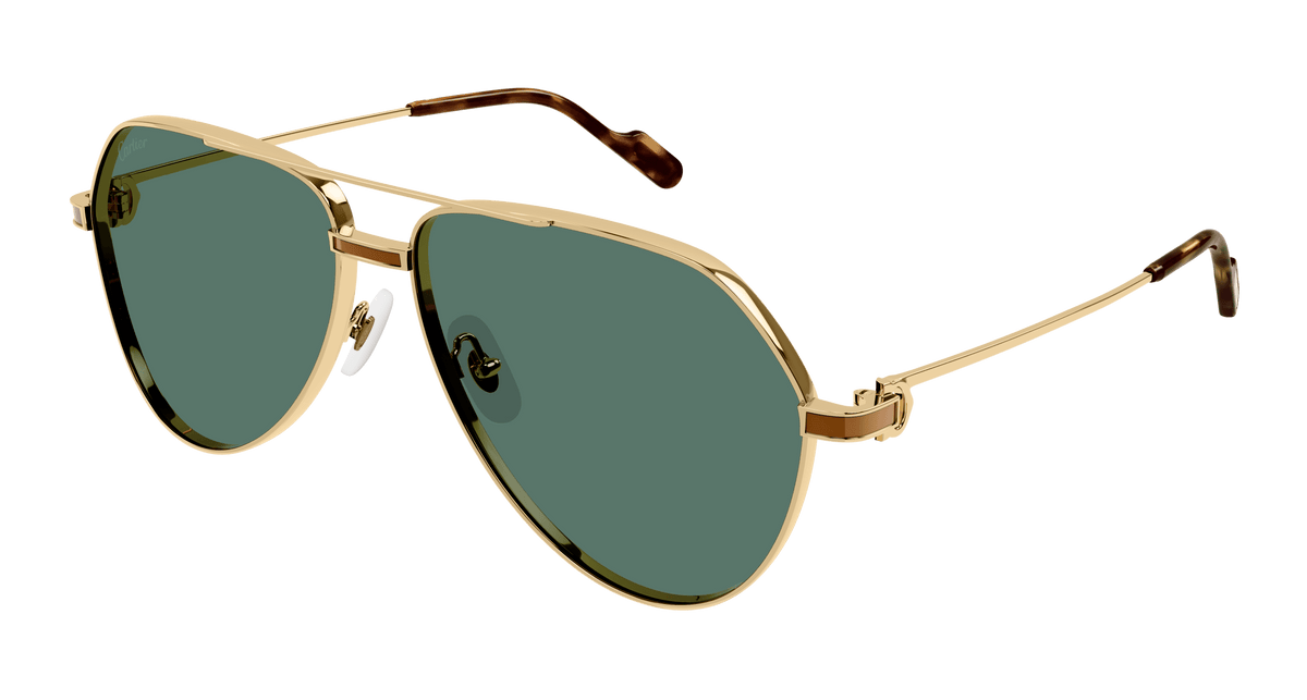 Cartier CT0334S Sunglasses - Gold / Green (002)