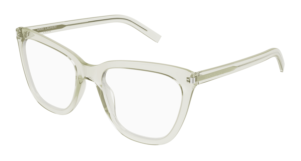 Saint Laurent SL 548 SLIM OPT Eyeglasses - Green / Transparent (005)
