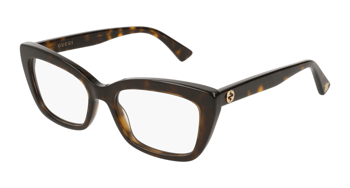 Gucci GG0165ON Eyeglasses - Havana / Transparent (002)