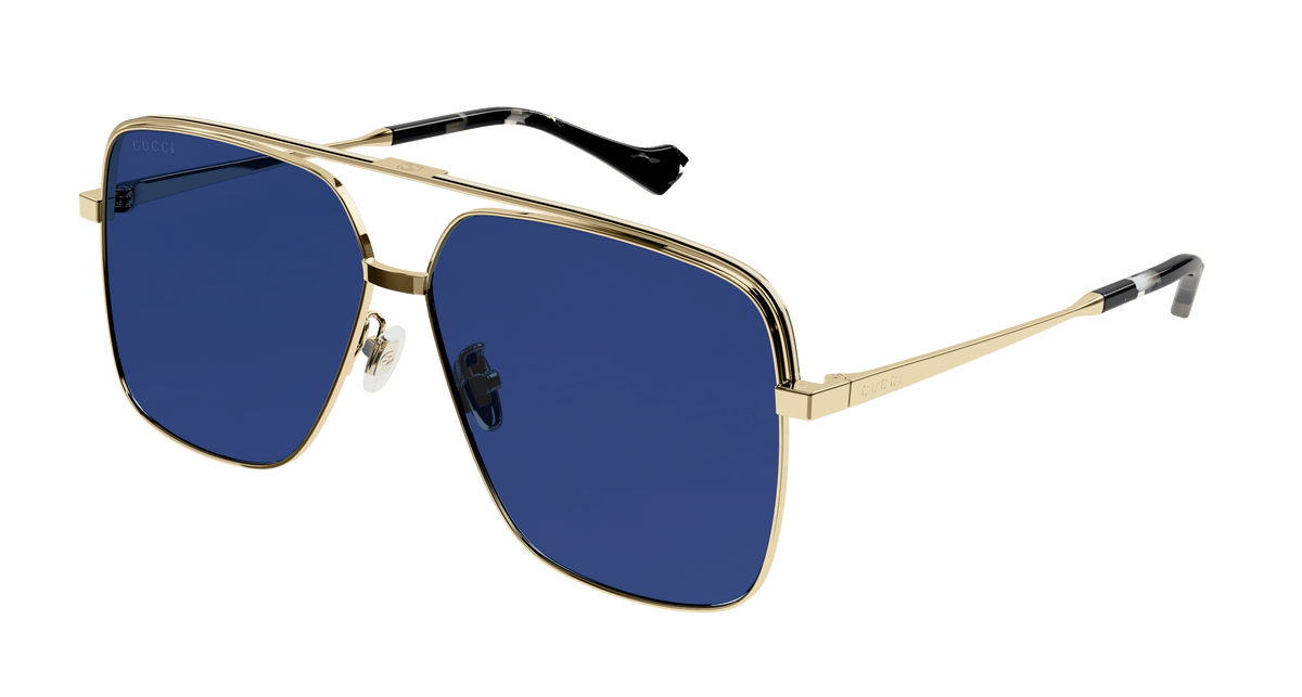 Gucci GG1099SA Sunglasses - Gold / Blue (002)