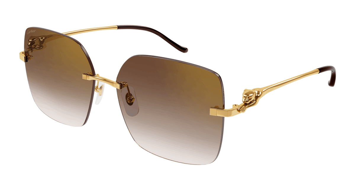Cartier CT0359S Sunglasses - Gold / Brown (002)