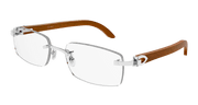 Cartier CT0052O Eyeglasses - Silver / Transparent (009)