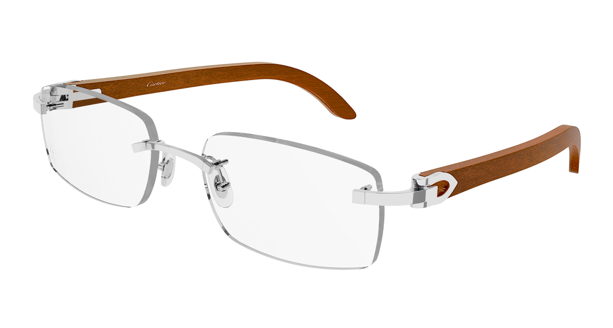 Cartier CT0052O Eyeglasses - Silver / Transparent (009)