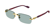 Gucci GG1221S Sunglasses - Gold / Green (003)