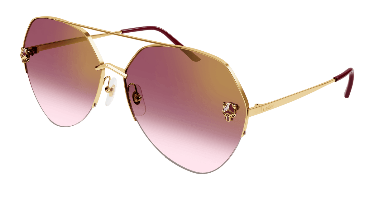 Cartier CT0355S Sunglasses - Gold / Red (003)
