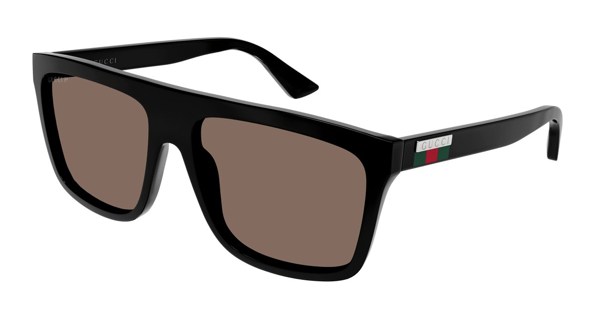 Gucci GG0748S Sunglasses - Black / Brown (005)