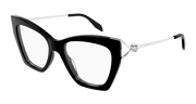 Alexander McQueen AM0376O Eyeglasses - Black / Transparent (001)
