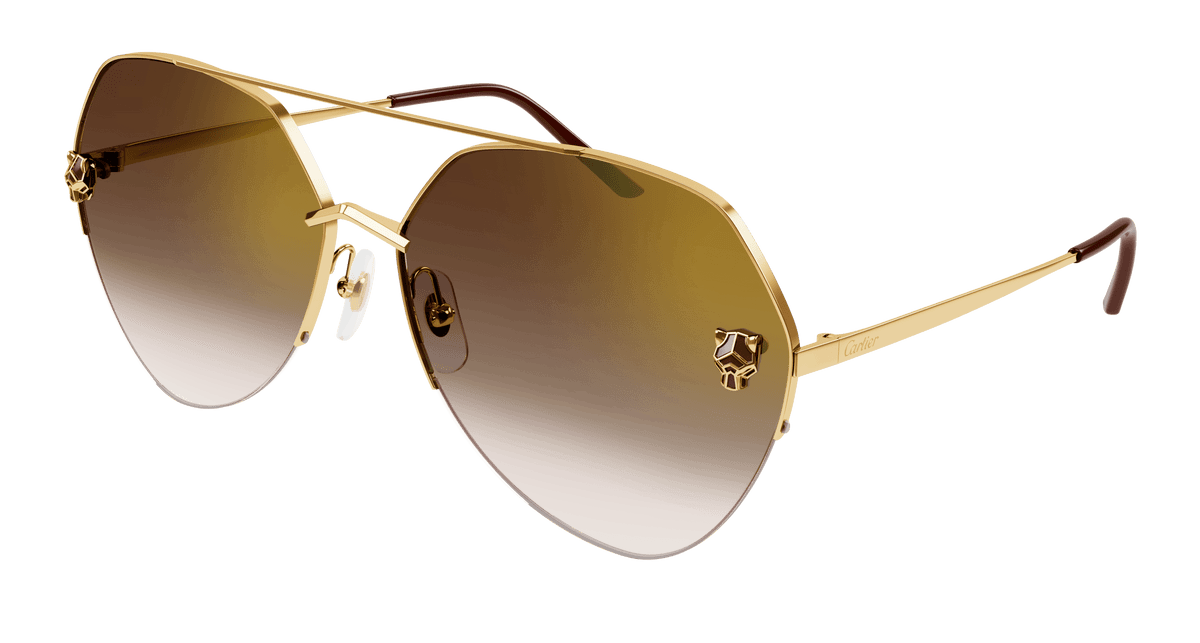 Cartier CT0355S Sunglasses - Gold / Brown (002)