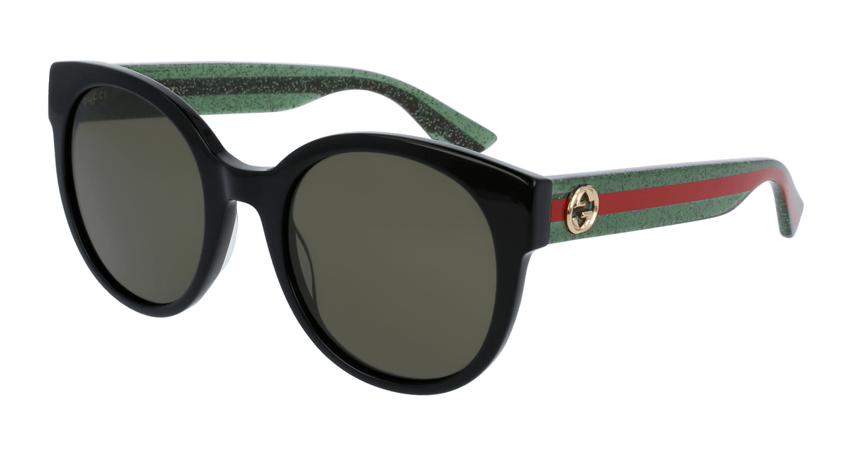Gucci GG0035SN Sunglasses - Black / Green (002)