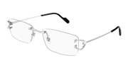 Cartier CT0344O Eyeglasses - Silver / Transparent (004)