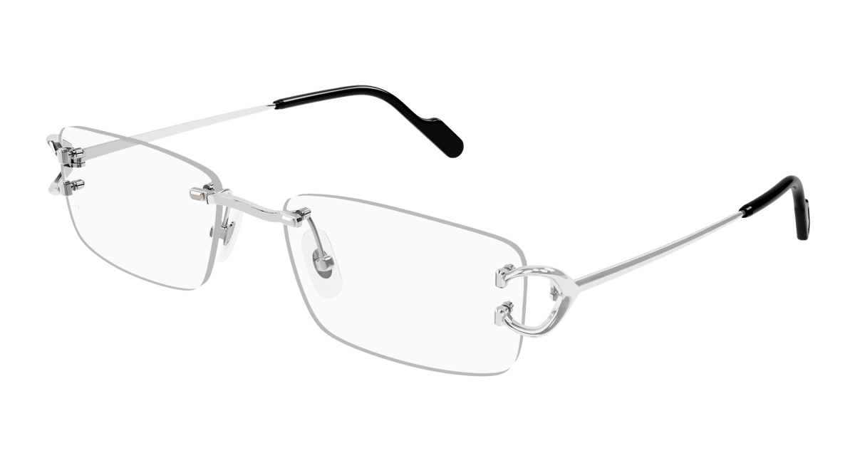 Cartier CT0344O Eyeglasses - Silver / Transparent (004)
