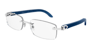 Cartier CT0052O Eyeglasses - Silver / Transparent (007)