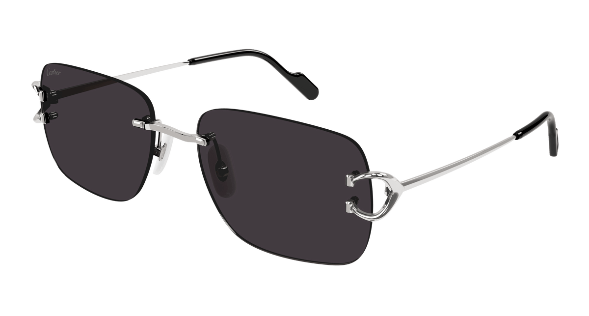 Cartier CT0330S Sunglasses - Silver / Grey (001)