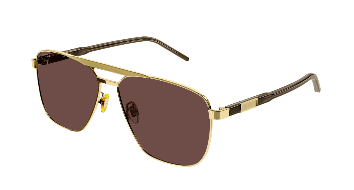 Gucci GG1164S Sunglasses - Gold / Brown (002)