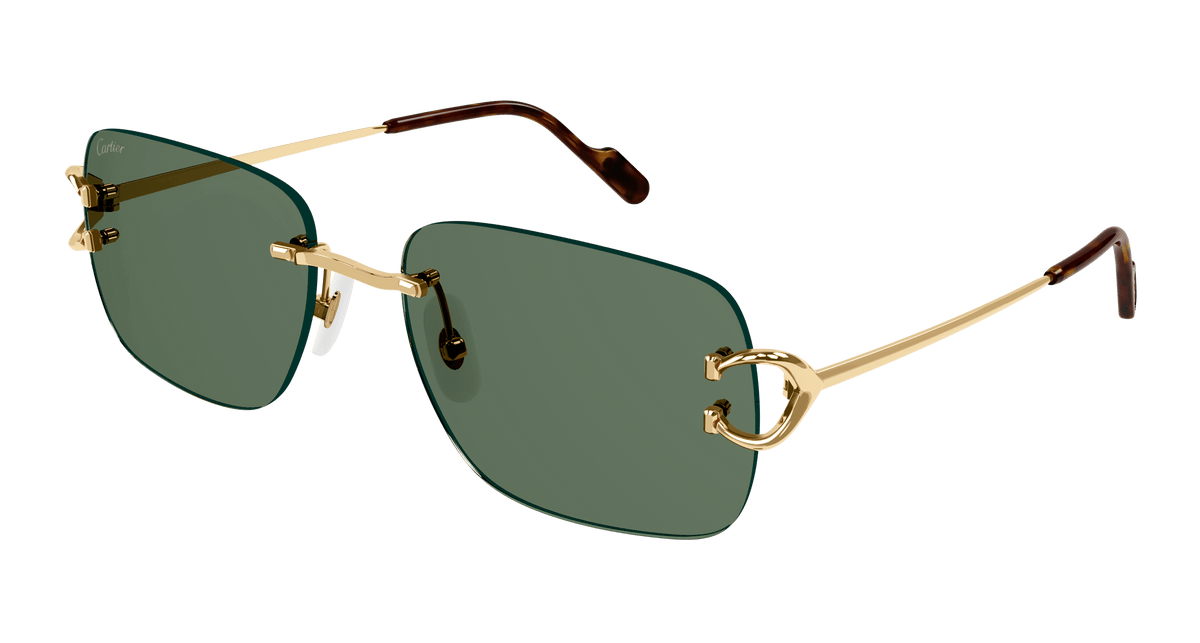 Cartier CT0330S Sunglasses - Gold / Green (005)