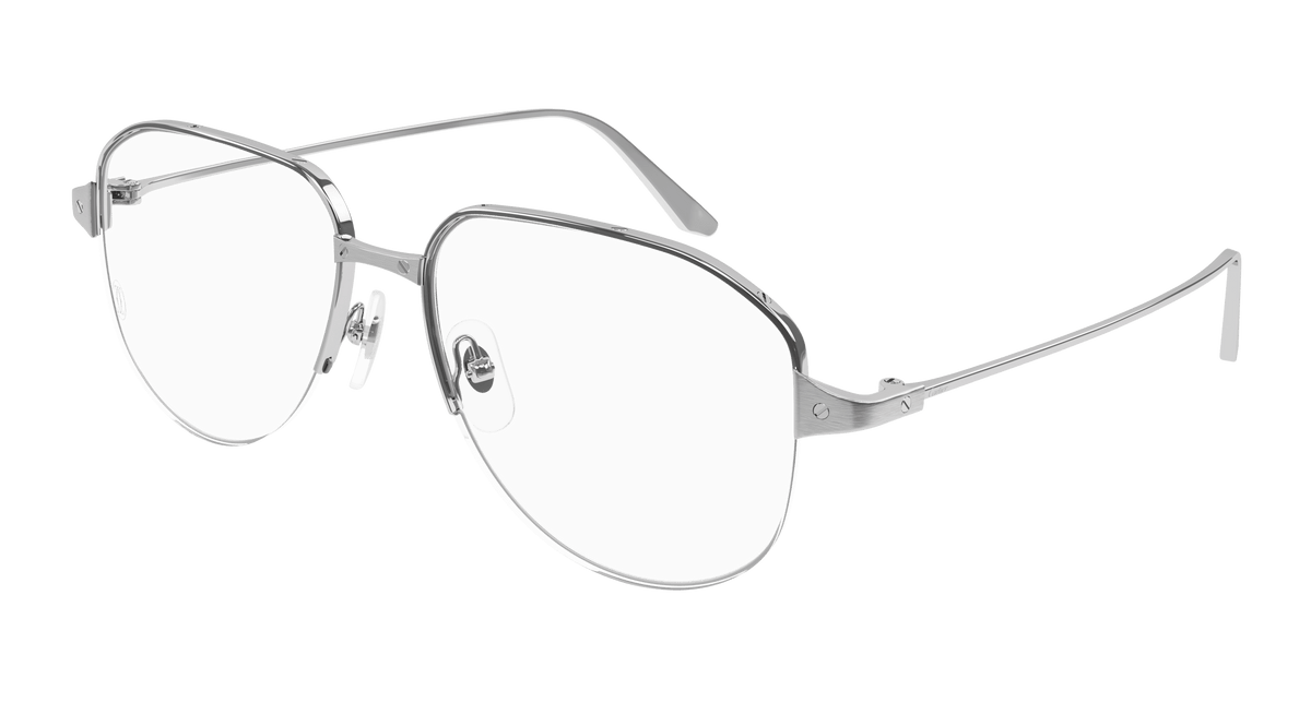 Cartier CT0352O Eyeglasses - Silver / Transparent (002)
