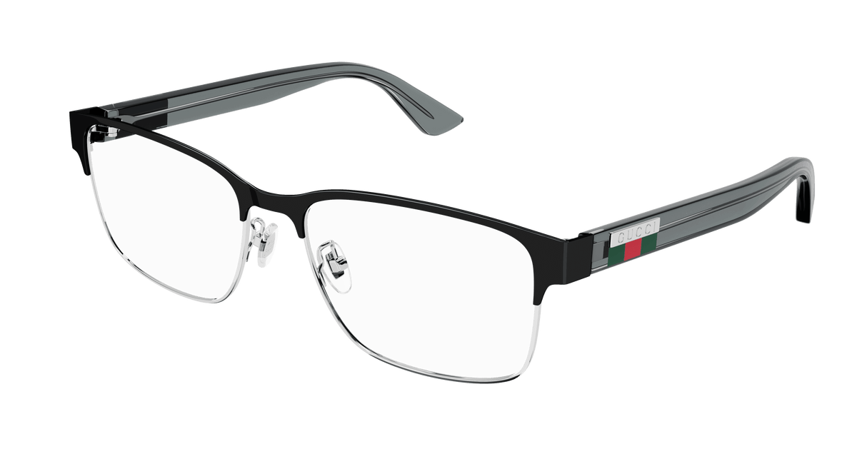 Gucci GG0750O Eyeglasses - Silver / Transparent (008)