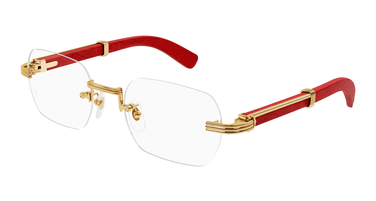 Cartier CT0377O Eyeglasses - Gold / Transparent (004)