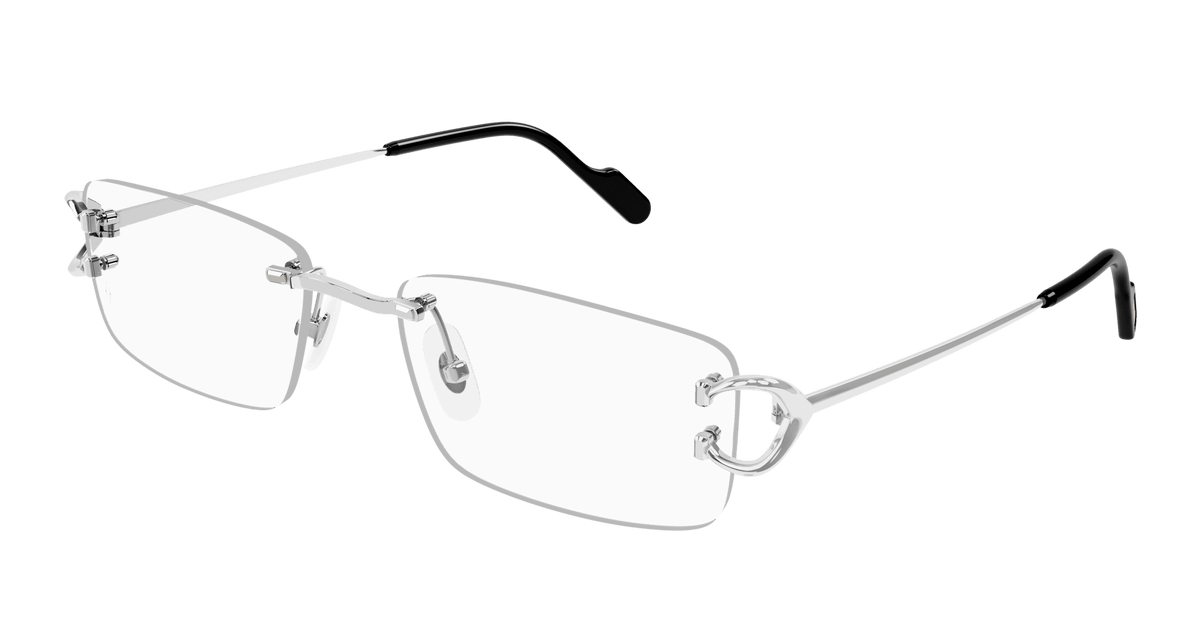 Cartier CT0344O Eyeglasses - Silver / Transparent (002)