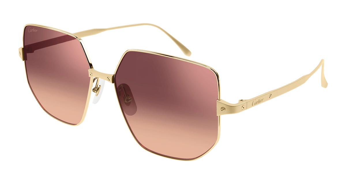 Cartier CT0327S Sunglasses - Gold / Red (003)
