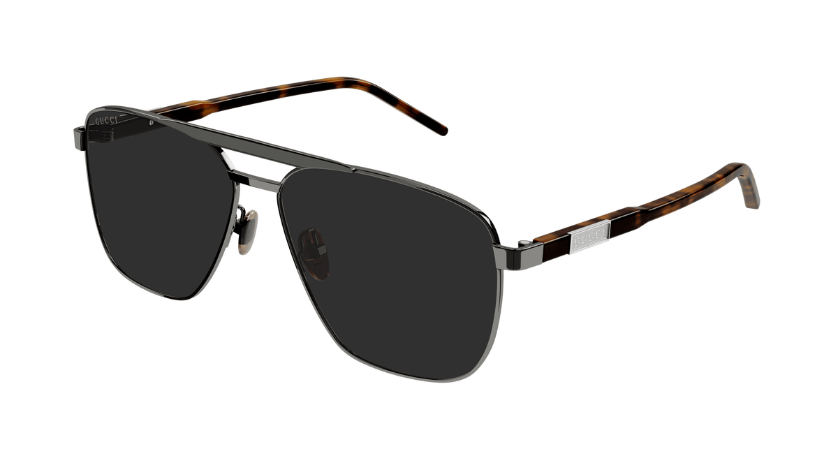 Gucci GG1164S Sunglasses - Gunmetal / Grey (001)