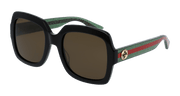 Gucci GG0036SN Sunglasses - Black / Brown (002)