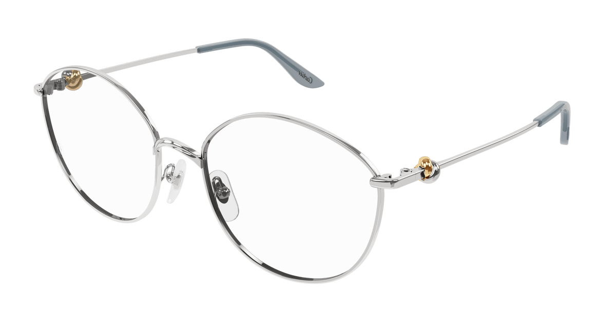 Cartier CT0375O Eyeglasses - Silver / Transparent (002)