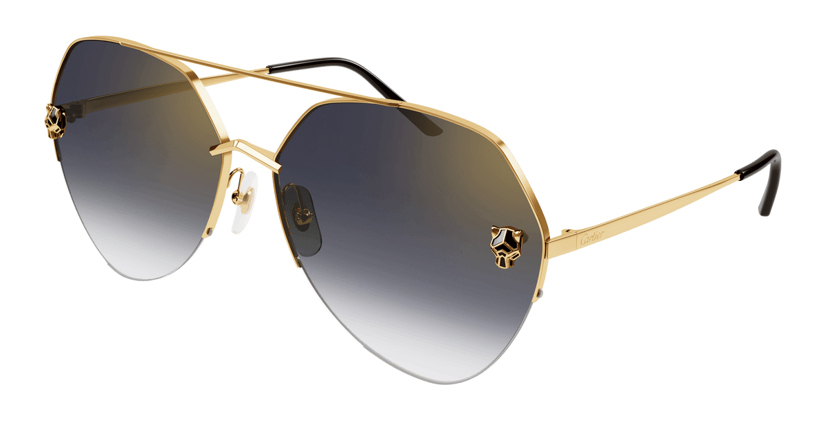 Cartier CT0355S Sunglasses - Gold / Grey (001)