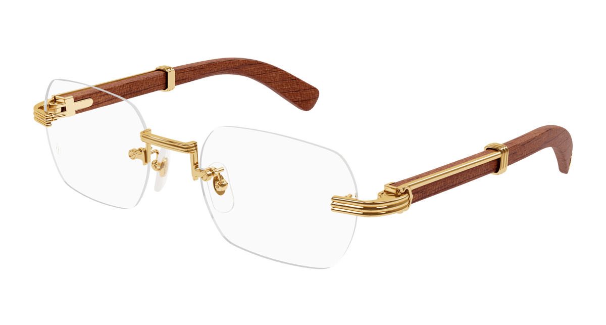 Cartier CT0377O Eyeglasses - Gold / Transparent (002)