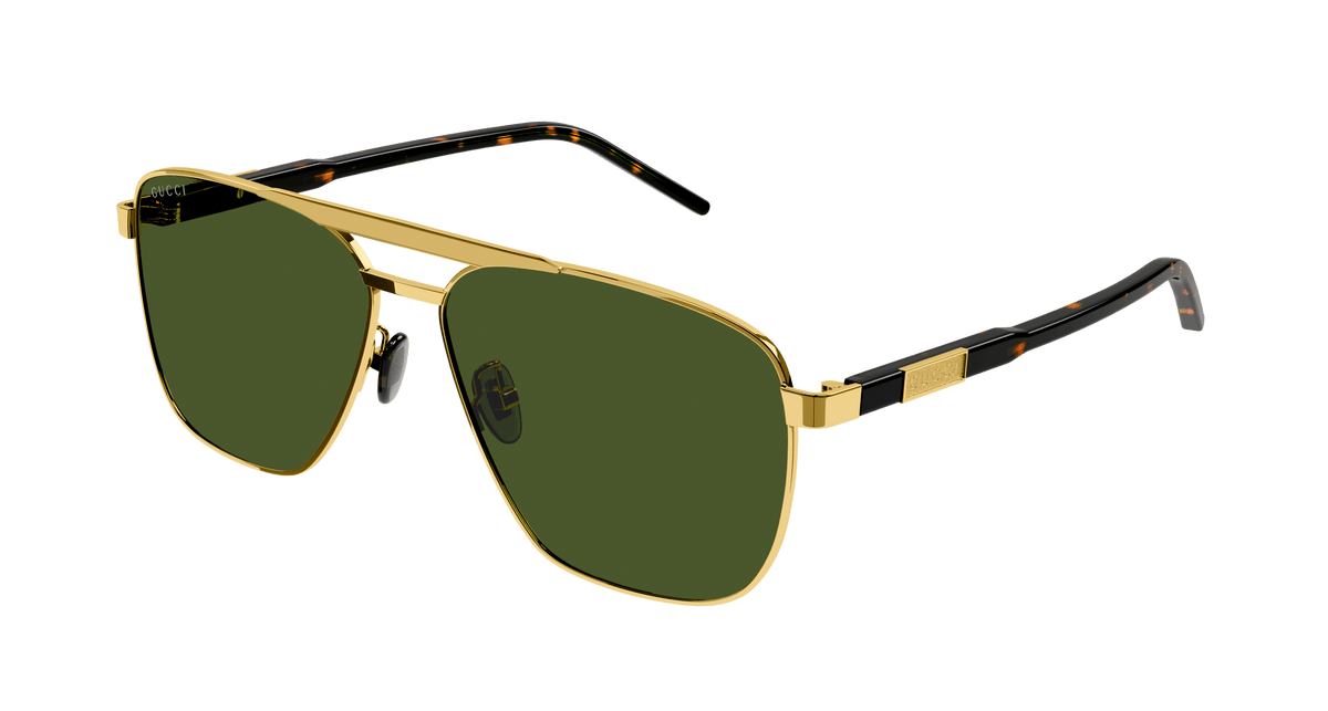 Gucci GG1164S Sunglasses - Gold / Green (004)