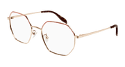 Alexander McQueen AM0338O Eyeglasses - Gold / Transparent (007)