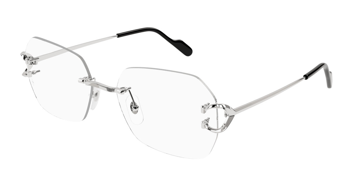 Cartier CT0416O Eyeglasses - Silver / Transparent (002)