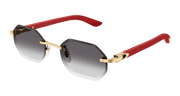 Cartier CT0439S Sunglasses - Gold / Grey (003)